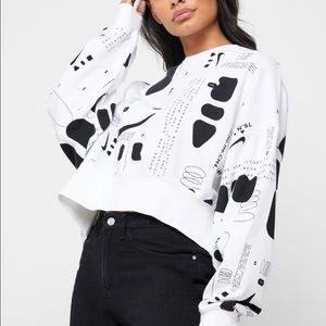 Nike women’s cropped crewneck size XL!